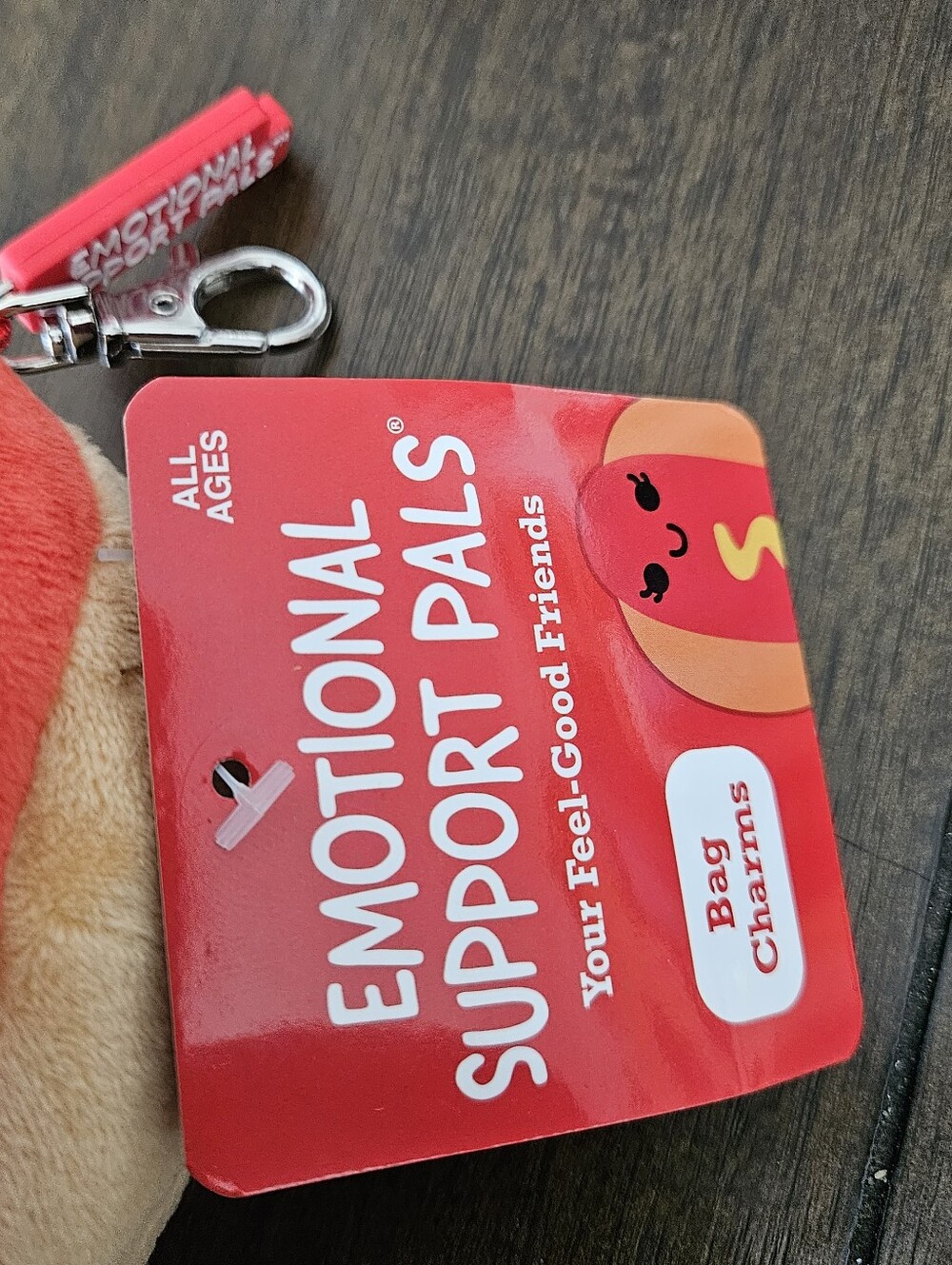 Emotional Support Pals Hotdog Bag Charm NWT